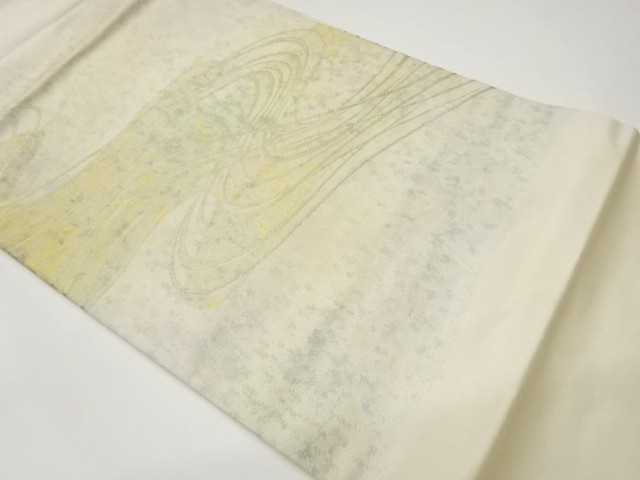 引箔流水模様織出し名古屋帯